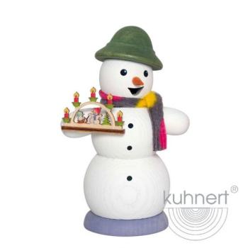 Räuchermann Schneemann mit Schwibbogen